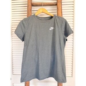 Nike The Nike Tee Womens Gray Short Sleeve T-Shirt Top
